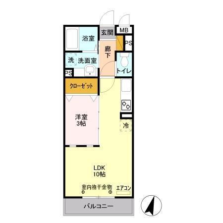 エスポワール八汐（207） 間取り図画像