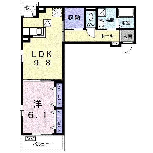 メゾン・ド・ソレイユ（102） 間取り図画像