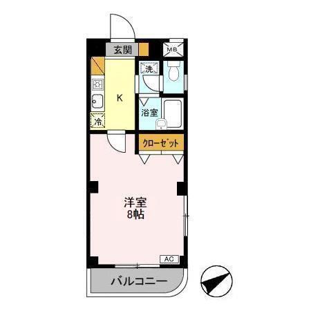 メゾンフローラ市川（401） 間取り図画像