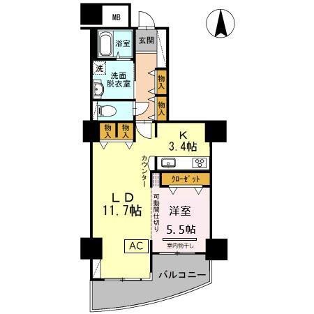 品川シーサイドビュータワー　Ⅱ（1803） 間取り図画像