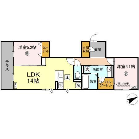 D's LIEN (ディ-ズリアン)　C（102） 間取り図画像