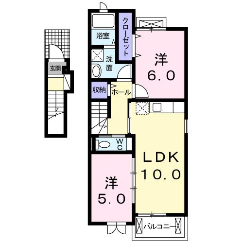 クアトロ・アロース（201） 間取り図画像