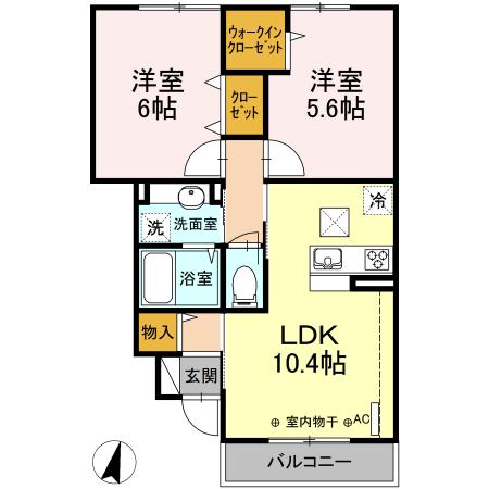 サーフィスポート　滝の川　Ⅱ（102） 間取り図画像
