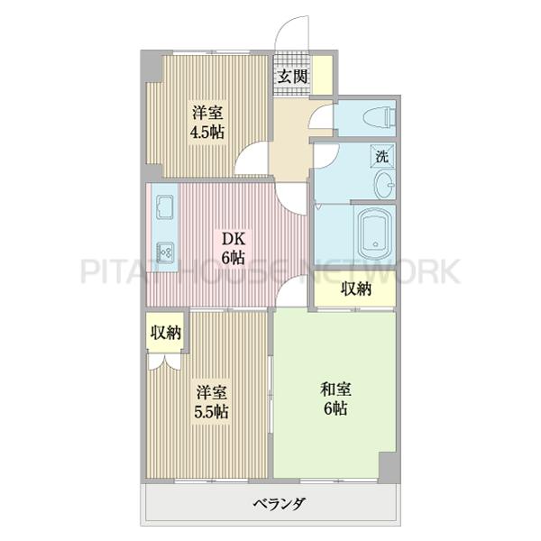 右下洋室は和室に変更となります