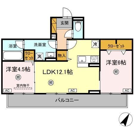 Serenvita Matsushiro(ｾﾚｳｨｰﾀ　ﾏﾂｼﾛ)（202） 間取り図画像