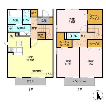 ファミリアつくば（106） 間取り図画像