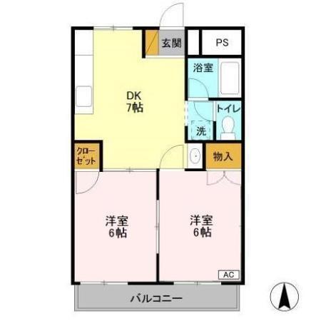 ファーストグリーン　Ａ（202） 間取り図画像
