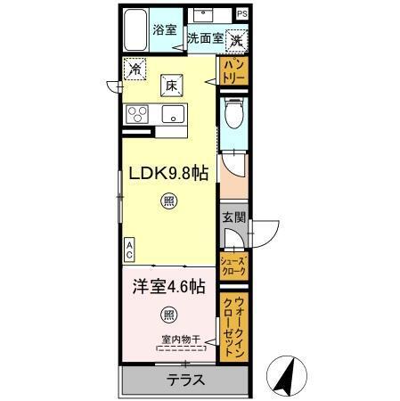 レーヴ・ウェル松代（101） 間取り図画像