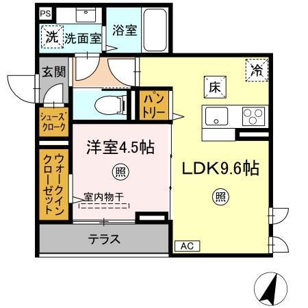 レーヴ・ウェル松代（103） 間取り図画像