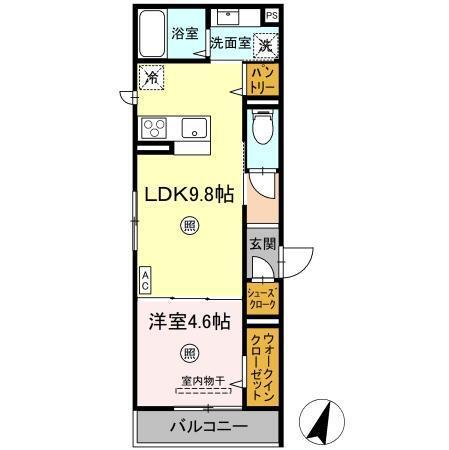 レーヴ・ウェル松代（201） 間取り図画像