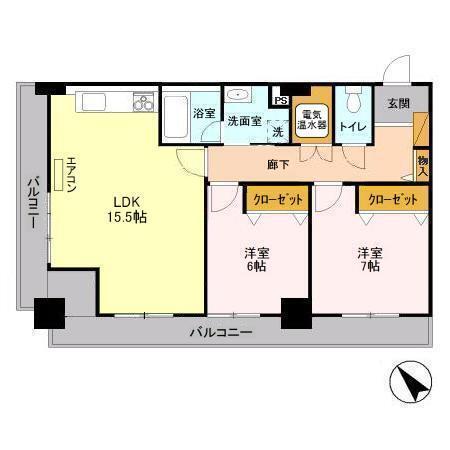 オーシャンビュー壱番館（1303） 間取り図画像