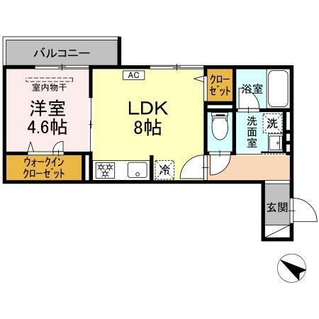 D Paina 生麦（201） 間取り図画像