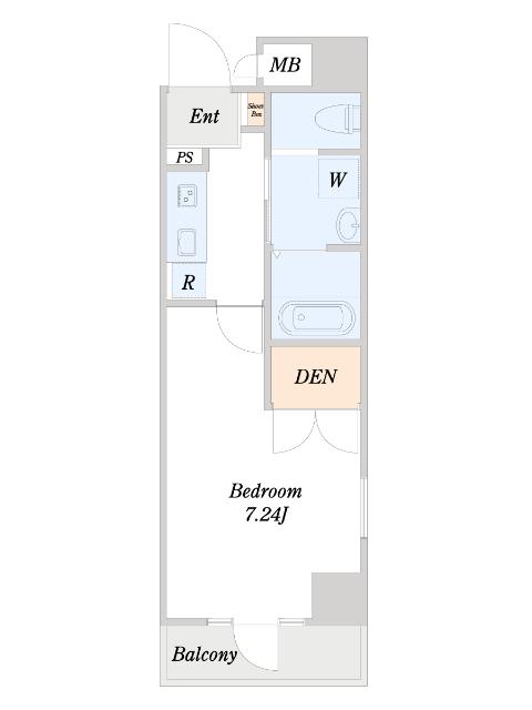 奥行きある収納
