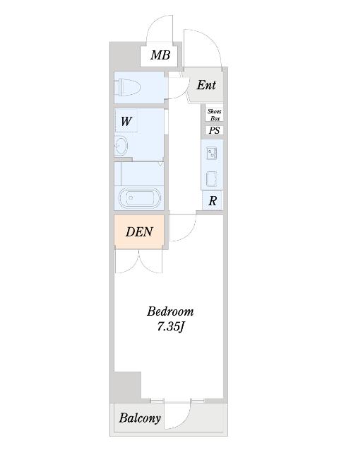 奥行きある収納