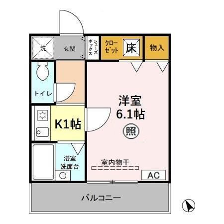 クローカス　Ⅱ（101） 間取り図画像