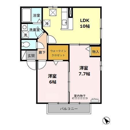 サンパティーク　Ｂ館（102） 間取り図画像
