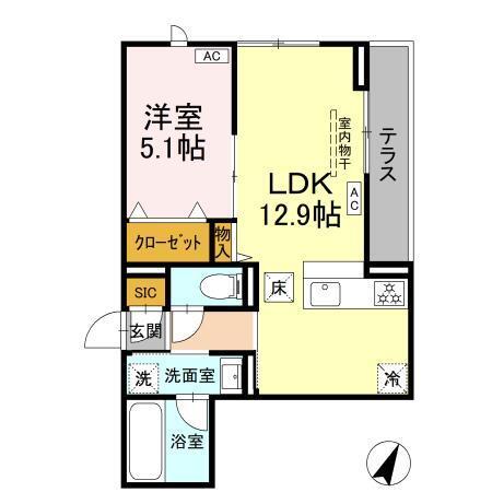 エスペリア新百合ヶ丘（101） 間取り図画像