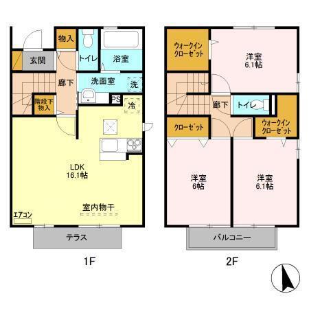 ファミリアつくば（101） 間取り図画像