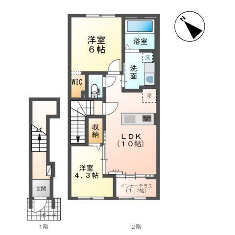 スプリングチェリーⅤ 間取り図画像