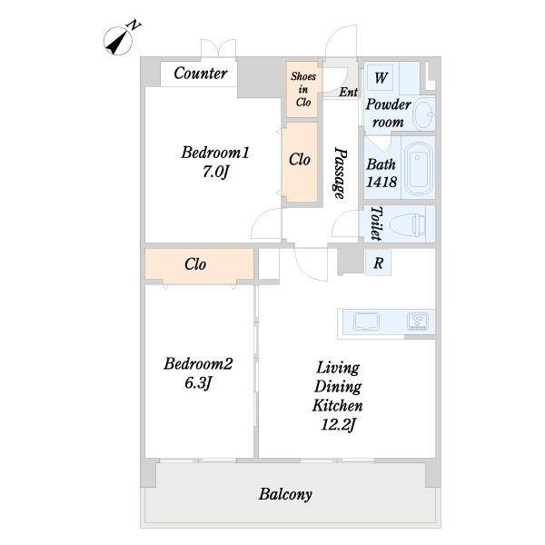 全部屋6帖以上/窓あり