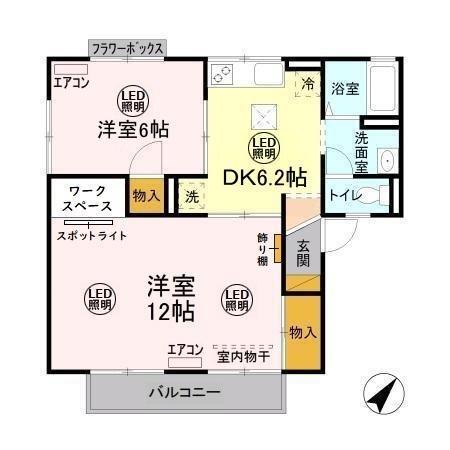 メゾン森PartⅢ・Ⅴ（Ⅴ101） 間取り図画像