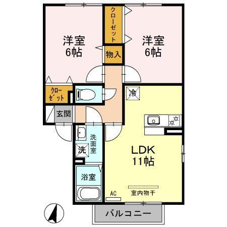グレイスフル（202） 間取り図画像