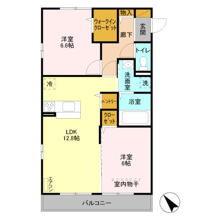 クレストール　北館（203） 間取り図画像
