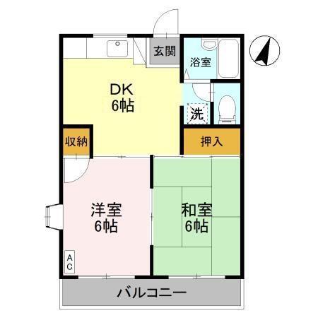 コーポサニーサイド（201） 間取り図画像