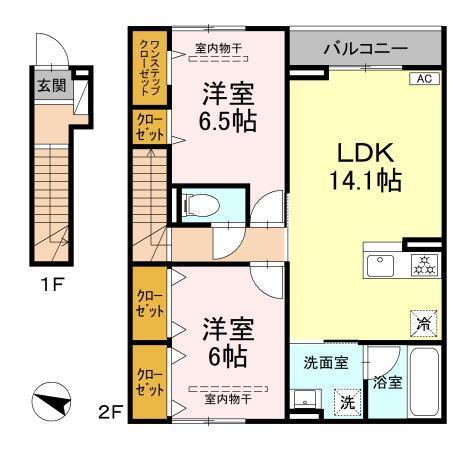 ヒルサイドテラス（202） 間取り図画像