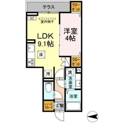 セレスティア西寺尾　A（102） 間取り図画像