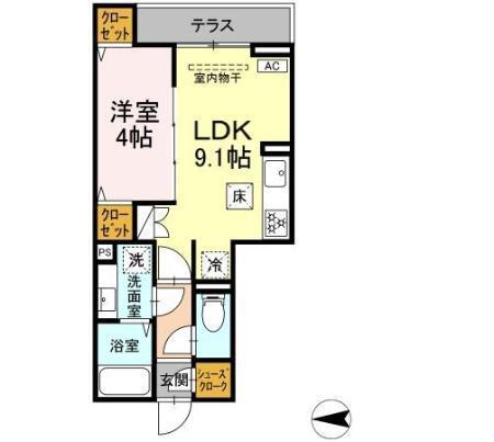 セレスティア西寺尾　A（103） 間取り図画像