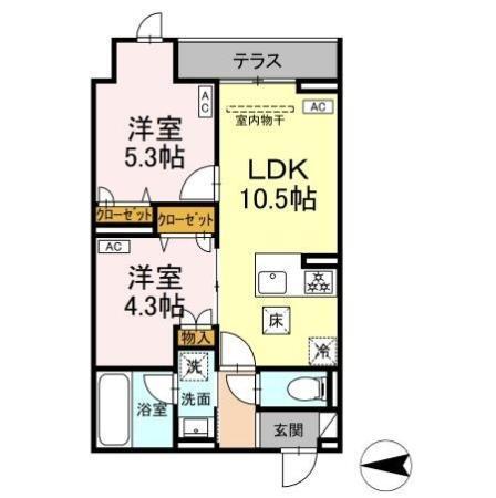 セレスティア西寺尾　A（105） 間取り図画像