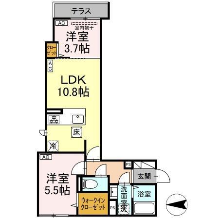 セレスティア西寺尾　A（106） 間取り図画像