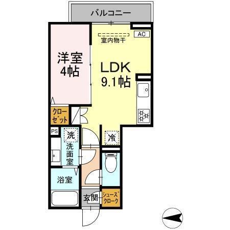 セレスティア西寺尾　A（303） 間取り図画像