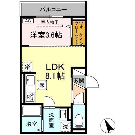 D Paina 鷺沼（101） 間取り図画像