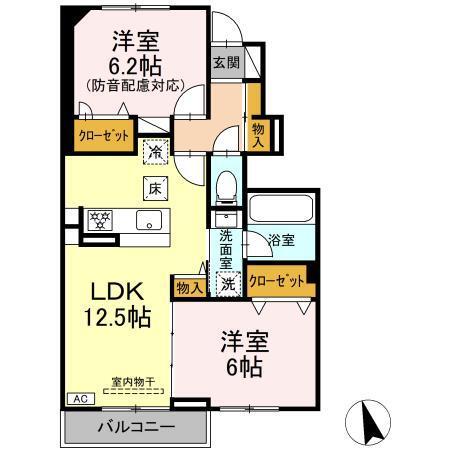 アヴァンセ横浜小机（105） 間取り図画像