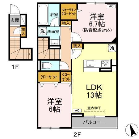 アヴァンセ横浜小机（201） 間取り図画像