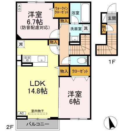 アヴァンセ横浜小机（205） 間取り図画像