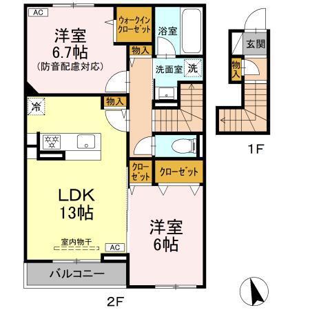 アヴァンセ横浜小机（207） 間取り図画像