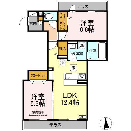 メゾン ド ネージュ東戸塚（101） 間取り図画像