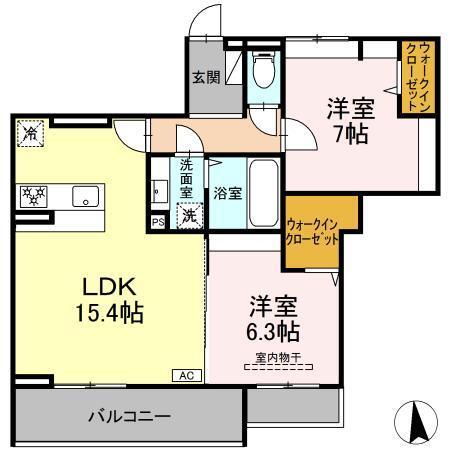 メゾン ド ネージュ東戸塚（202） 間取り図画像