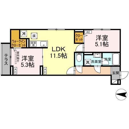 セレスティア柴又Ⅱ（104） 間取り図画像