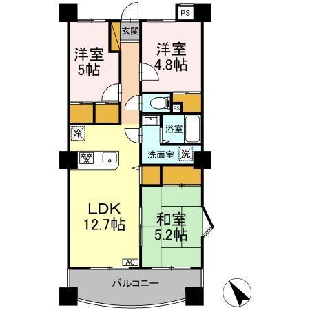 グリーンパークおゆみ野（202） 間取り図画像