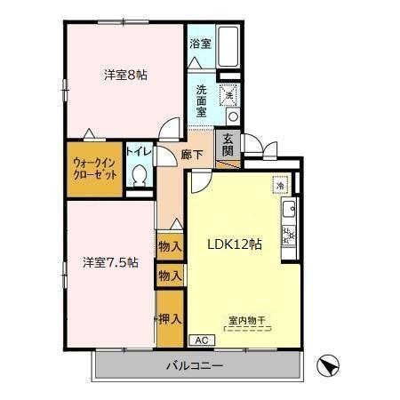 メゾントゥリバーノ（207） 間取り図画像