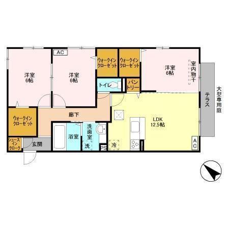 シャーロットハウス（102） 間取り図画像