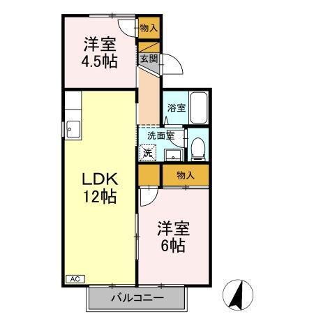 フレグラントアネックスⅠ（102） 間取り図画像