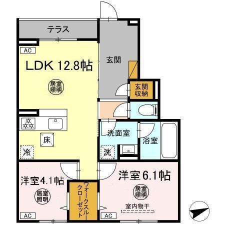 コンフォールヴィラージュ（102） 間取り図画像