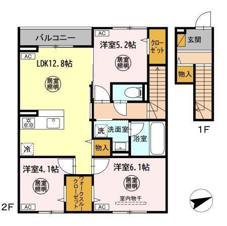 コンフォールヴィラージュ（202） 間取り図画像