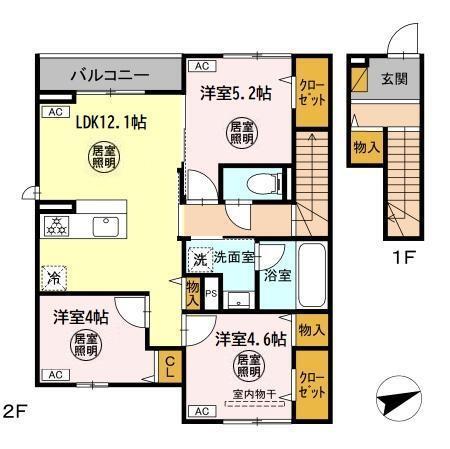 コンフォールヴィラージュ（203） 間取り図画像
