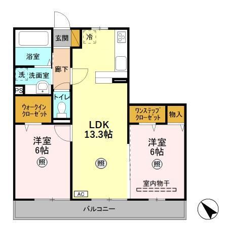 ブライト　Ｂ（202） 間取り図画像